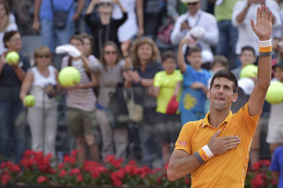 Fra gli uomini la festa  per Novak Djokovic, re anche a Roma. LaPresse